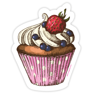 Ružový cupcake