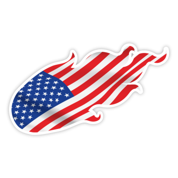 Flaming Flag USA