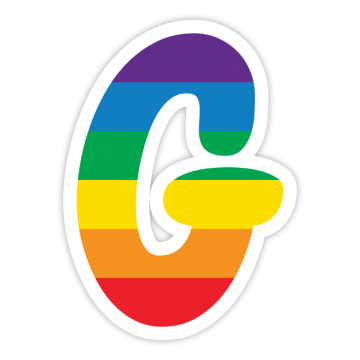 Rainbow-like G letter