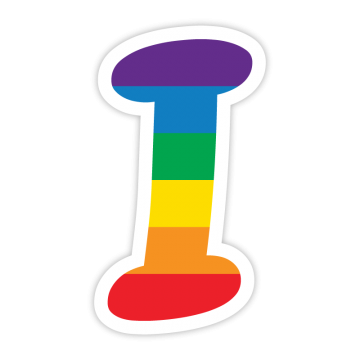 Rainbow-like I letter
