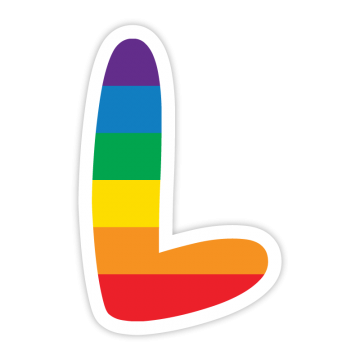 Rainbow-like L letter