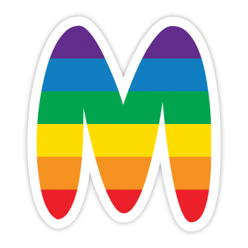 Rainbow-like M letter