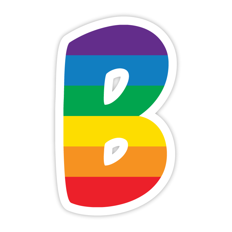 Rainbow-like B Letter